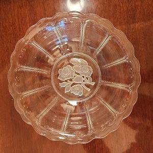 Vintage glass serving bowl